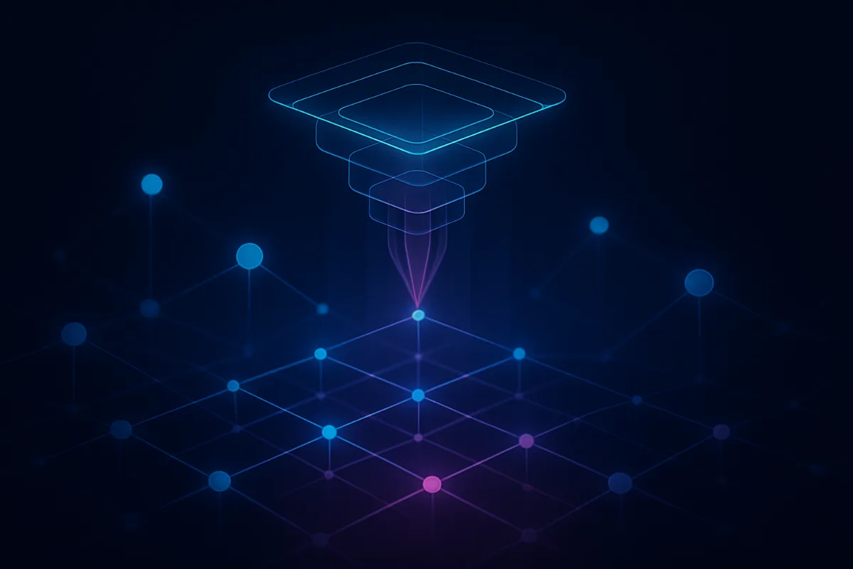 Abstract illustration for: Scalable logical qubits