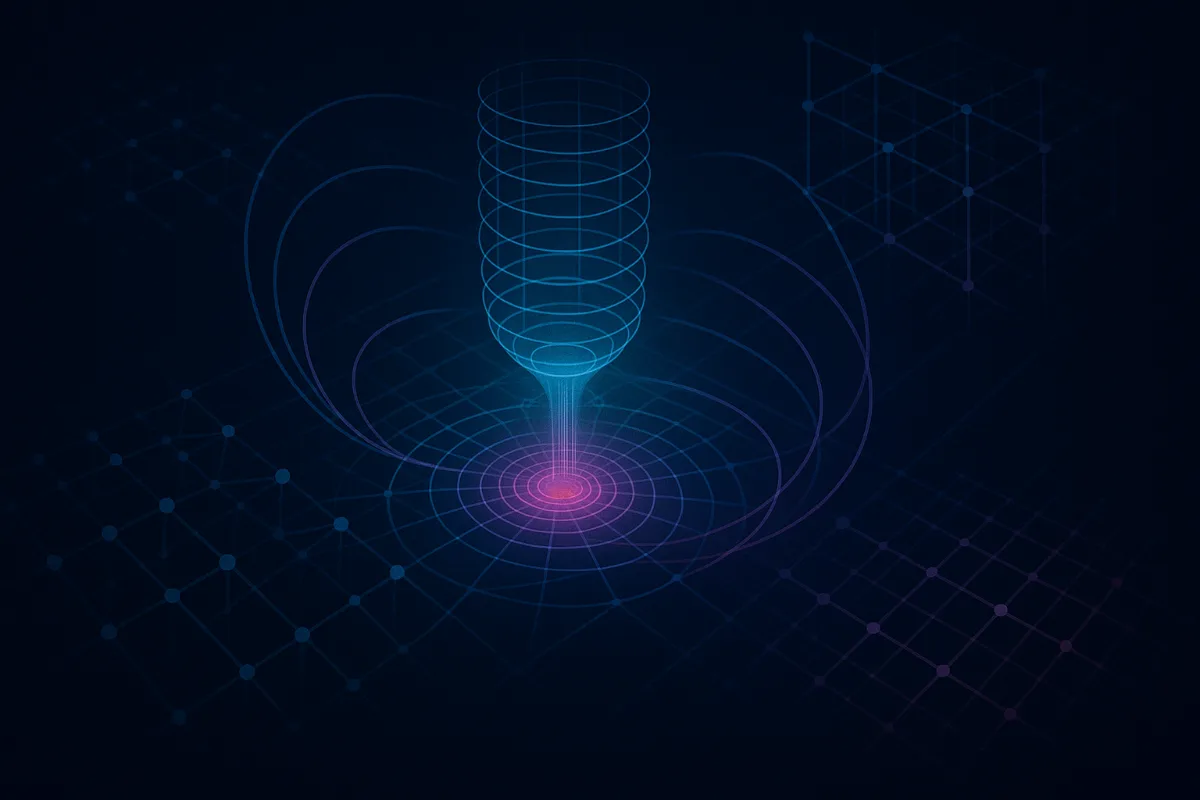 Abstract illustration for: Self-calibrating thermal interferometry of vortex parity in a two-dimensional chiral superconductor